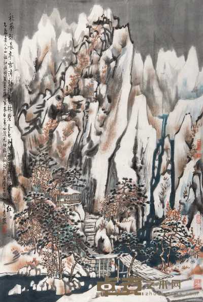 方骏 山水 镜心 82×55cm